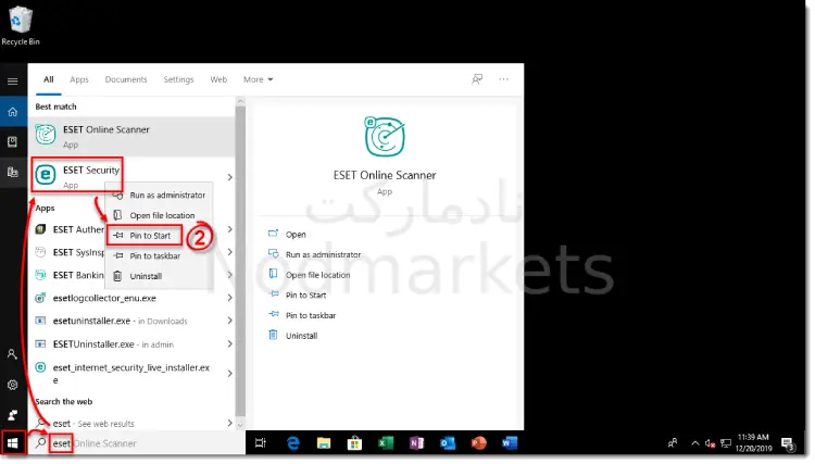 ایجاد میانبر Shortcut برای ESET در ویندوز 10 ایجاد میانبر Shortcut برای ESET در ویندوز 10